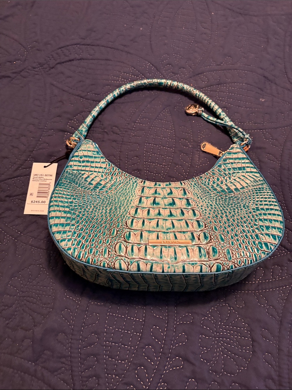 Brahmin small Bekka mineral blue Melbourne genuine leather